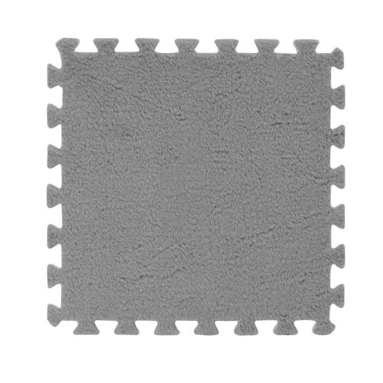 Коврик-пазл 20 шт 30*30*1,5 см махровый серый BZ-EVA02/20 Baizheng