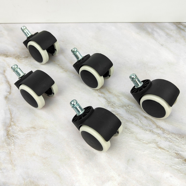 Фотография Колесо для офисного кресла 4,5 см 5 пр черно-белый Baizheng