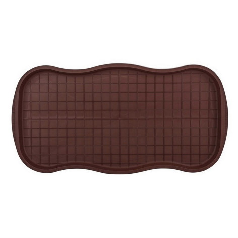 Поднос пластиковый 315х255х42 мм фигурный коричневый Альтернатива