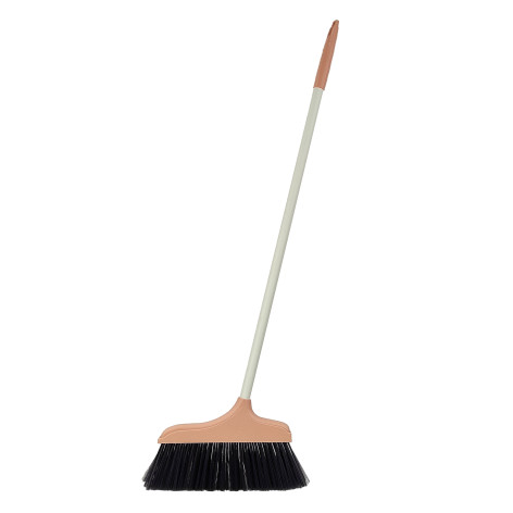 Веник пластиковый 30*90 см черенок пластик бежевый Baizheng