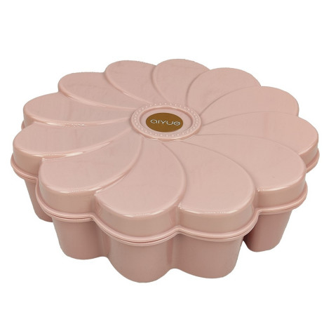 Менажница пластиковая 275х90 мм 5 ти секционная розовый BZ-1270 Baizheng