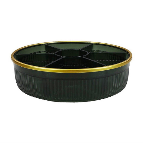 Менажница пластиковая 30х8,8 см 7 секций прозрачно зеленый Baizheng