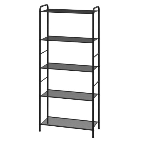 Стеллаж металлический 5-х ярусный 65,5х30х155,5 см черный Валенсия 25 ЗМИ