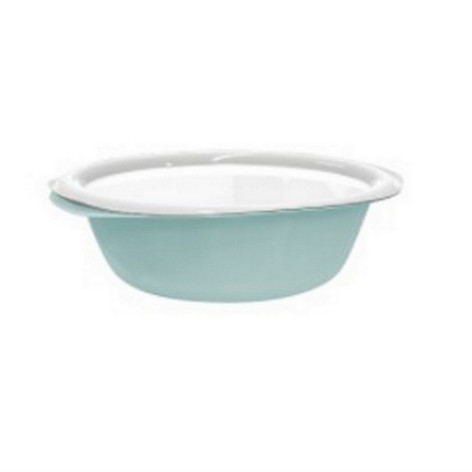 Миска пластиковая 6 л круглая с крышкой-подносом Альтер Полимербыт