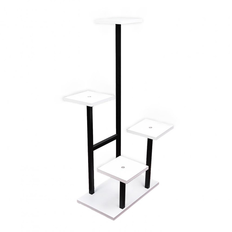 Уценка! Подставка металлическая для цветов 1050*400*400 мм 4 полки черный KD119 Baizheng