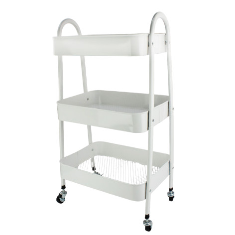 Этажерка металлическая 3-х ярусная 45х32х82 см на колесах микс BZ-107-3 Baizheng