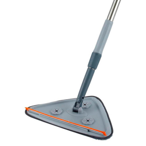 Стекломой пластиковый 160 см алюм телескопическа ручка треугольная насадка из микрофибры 30 см Baizheng