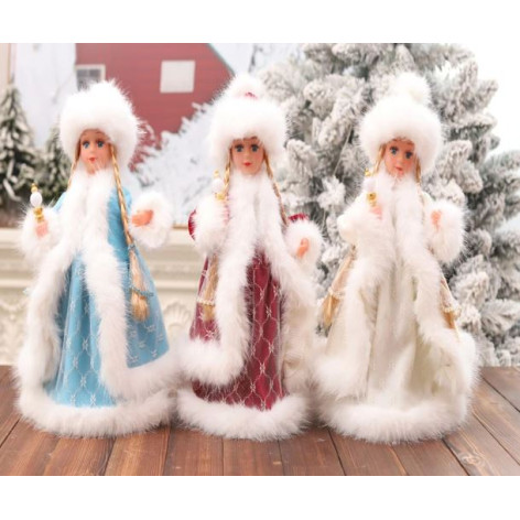 Фигурка новогодняя 40 см Рождественская принцесса микс  NP-5309 Fex