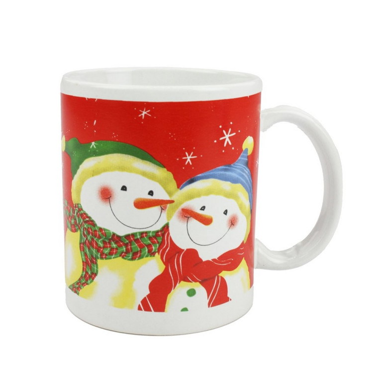 Кружка фарфоровая 330 мл Рождественская Номер 1 BZ-0462 Baizheng