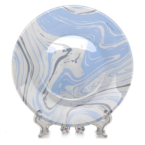 Тарелка стеклянная обеденная 26 см Blue Lava Pasabahce