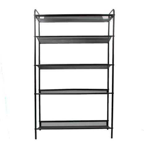 Подставка металлическая для обуви 5-ти ярусная 65х26х106 см черный Женева 25 ЗМИ