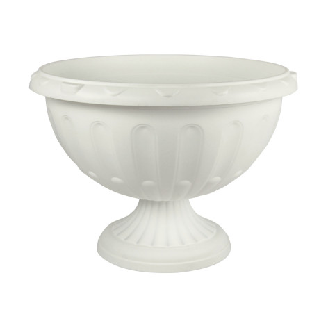Вазон пластиковый  8 л 32х32х23 см ножка белый Джулия Альтернатива