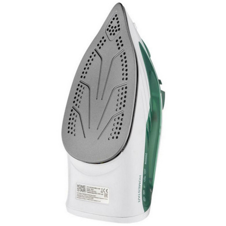 Изображение Утюг 2 кВт тефлоновое покрытие пар бело-зеленый HS-4008 HomeStar