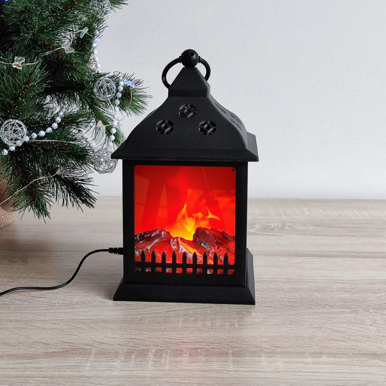 Фото Камин пластик 28*15*15 см стекло NP-7039 Baizheng