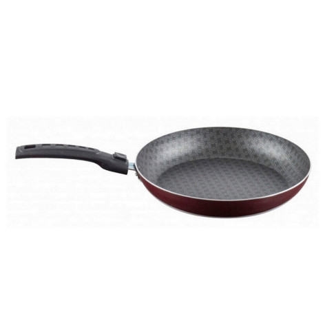 Сковорода алюминиевая 22 см съемная ручка бордо Кружево Калитва
