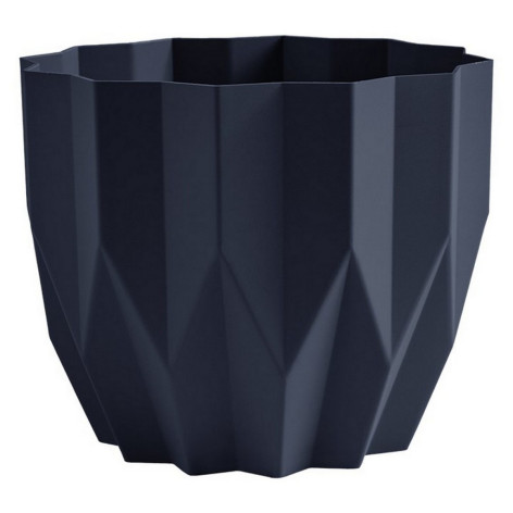 Кашпо пластиковое  3 л антрацит Геометрия Bmc
