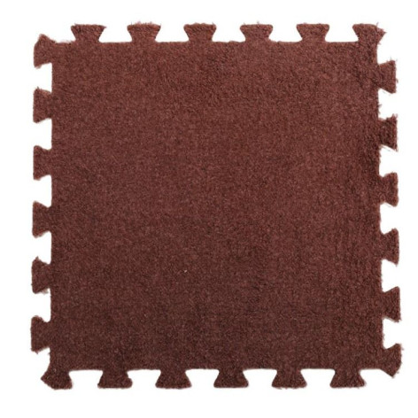 Коврик-пазл 10 шт 30*30*1 см махровый коричневый BZ-EVA03 Baizheng