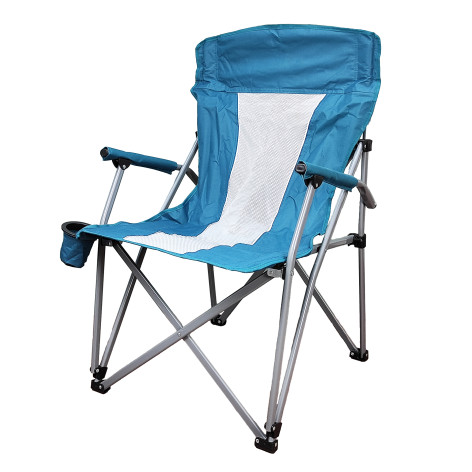 Стул со спинкой туристический складной 54*63*93 см до 120 кг бирюза Baizheng