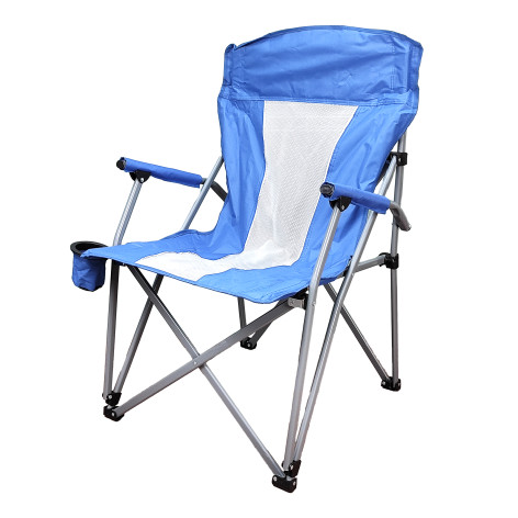Стул со спинкой туристический складной 54*63*93 см до 120 кг синий Baizheng