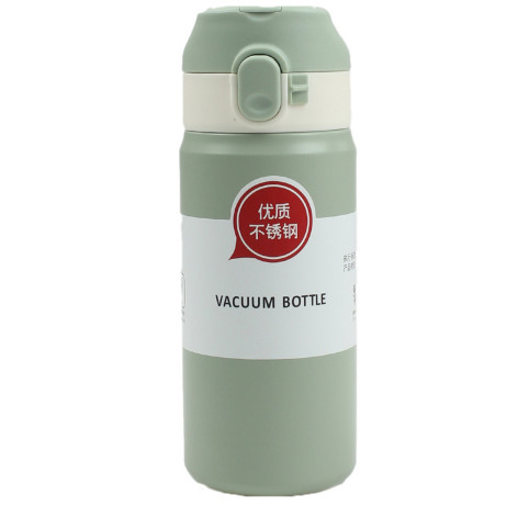 Термос пластиковый  0,42 л дисплей кнопка нержавеющая сталь в ассортименте Baizheng