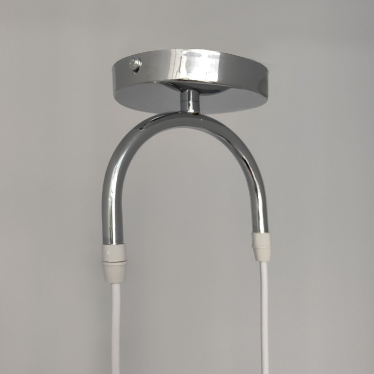 Фото Люстра кухонная 2 плафона 26,5*14,5*70 см Е27 60Вт 9м2 плафон стекло хром Baizheng