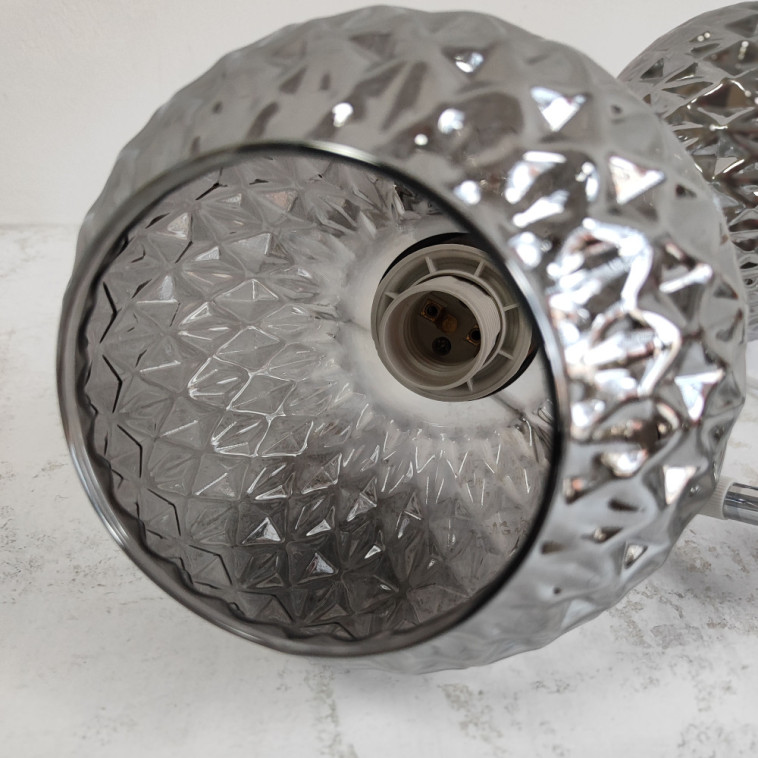 Фотография Люстра кухонная 2 плафона 26,5*14,5*70 см Е27 60Вт 9м2 плафон стекло хром Baizheng