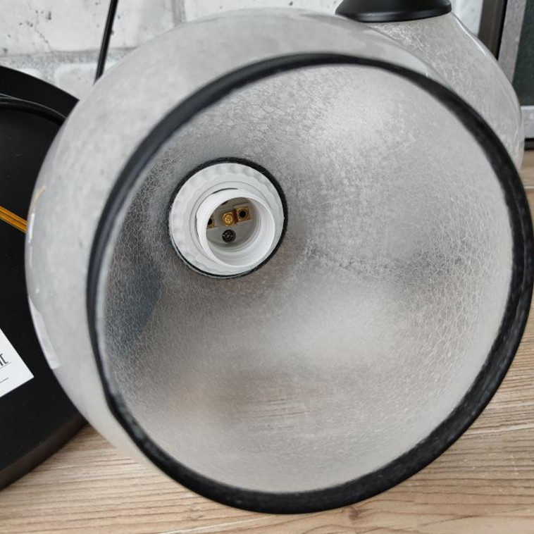 Фотография Люстра кухонная 2 плафона 35*23,5*80 см Е27 60Вт 9м2 плафон стекло черный Baizheng