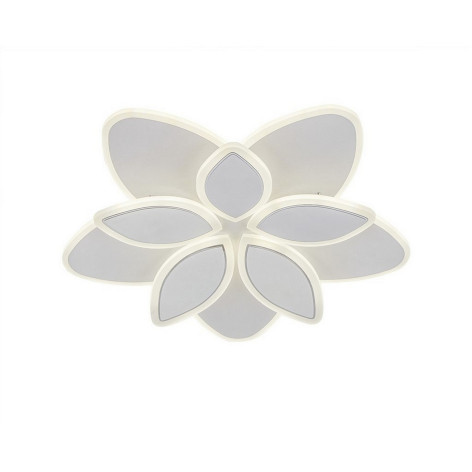 Люстра светодиодная 10 плафонов 50*50*7,5 см 112 Вт 8064LM 20м2 3 цвета пульт белый Baizheng