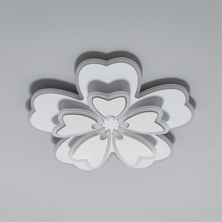 Люстра светодиодная 10 плафонов 52*52*7 см 132 Вт 9504LM 25м2 3 цвета пульт белый Baizheng