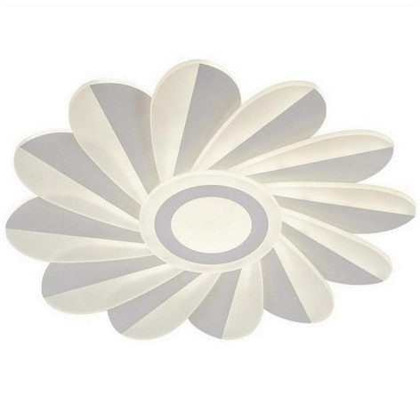 Люстра светодиодная 12 плафонов 54*54*7 см 198 Вт 14256LM 14м2 3 цвета пульт белый Baizheng