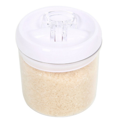 Банка пластиковая для сыпучих продуктов  1 л 12х12,5 см вакумная крышка прозрачный Baizheng