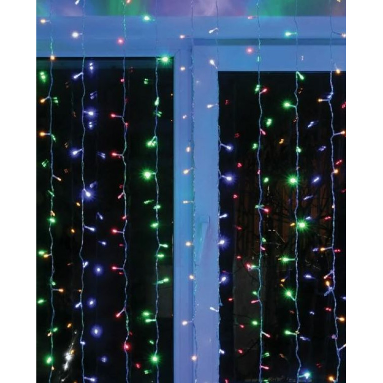 Гирлянда светодиодная  2х1,5 м 132 led карандаш мультиколор Fex