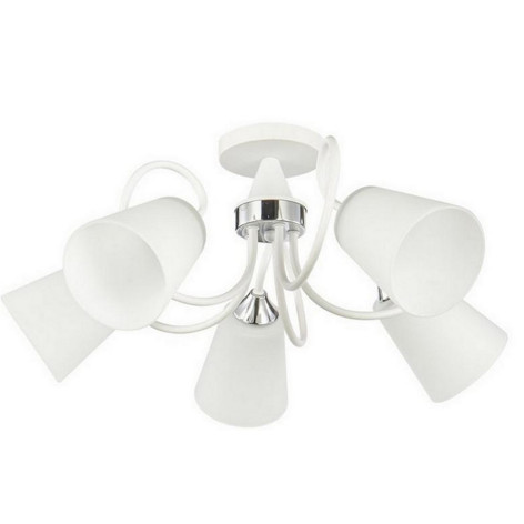 Люстра 5 плафонов 49*32*29 см E27 60Вт 20м2 плафон стекло белый Baizheng