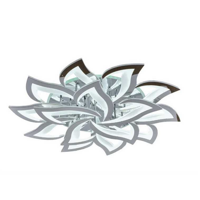 Люстра светодиодная 15 плафонов 81,1*12 см 210 Вт 15120LM 35м2 3цвета пульт белый Baizheng