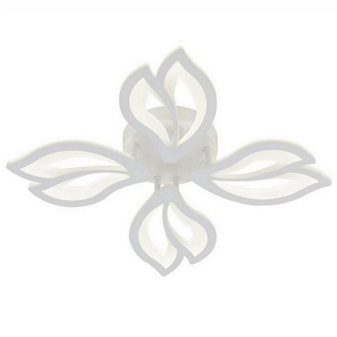 Люстра светодиодная 4 плафона 50,7*7,5 см 72 Вт 5184LM 16м2 3 цвета пульт белый Baizheng