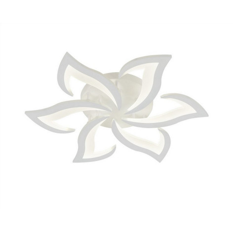 Люстра светодиодная 6 плафонов 62,4*7,5 см 84Вт 6048LM 35м2 3 цвета пульт белый Baizheng