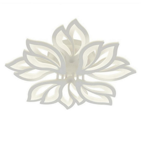 Люстра светодиодная 8 плафонов 53,7*11,5 см 144Вт 10368LM 28м2 3 цвета пульт белый Baizheng