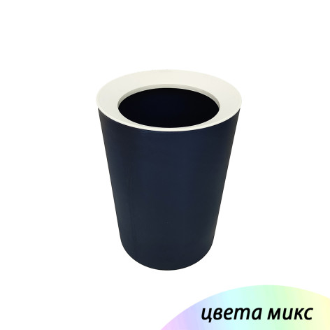 Ведро пластиковое для мусора 12 л с фиксатором для пакета круглое микс Baizheng