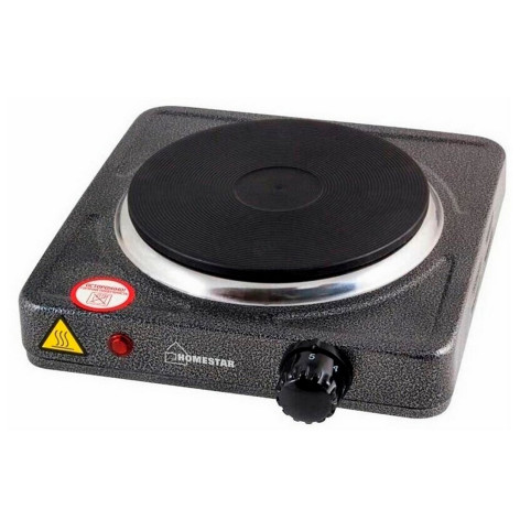 Электроплита одноконфорочная 1 кВт диск чугун серый HS-1102 HomeStar