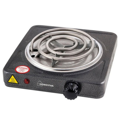 Электроплита одноконфорочная 1 кВт спираль серый HS-1103 HomeStar