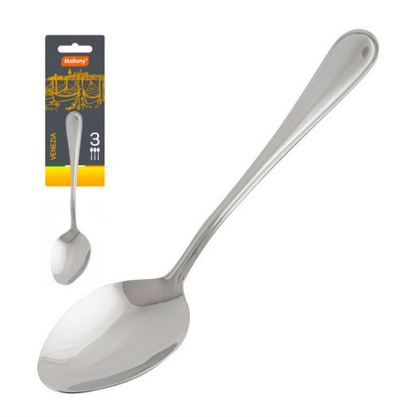 Ложка нержавеющая сталь чайная  2 мм 3 шт блистер Venezia Mallony