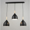 Мини изображение Люстра кухонная 3 плафона 67,5*17*80 см Е27 60Вт 12м2 плафон металл черный Baizheng