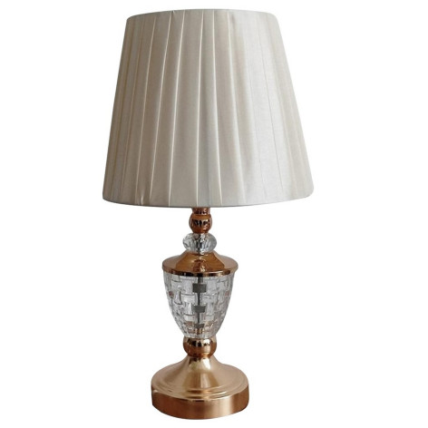 Лампа настольная 22*45см Е27 40Вт тканевый абажур золото BZ-T014 Baizheng