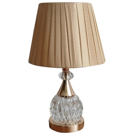 Лампа настольная 25*43см Е27 40Вт тканевый абажур золото BZ-T018 Baizheng