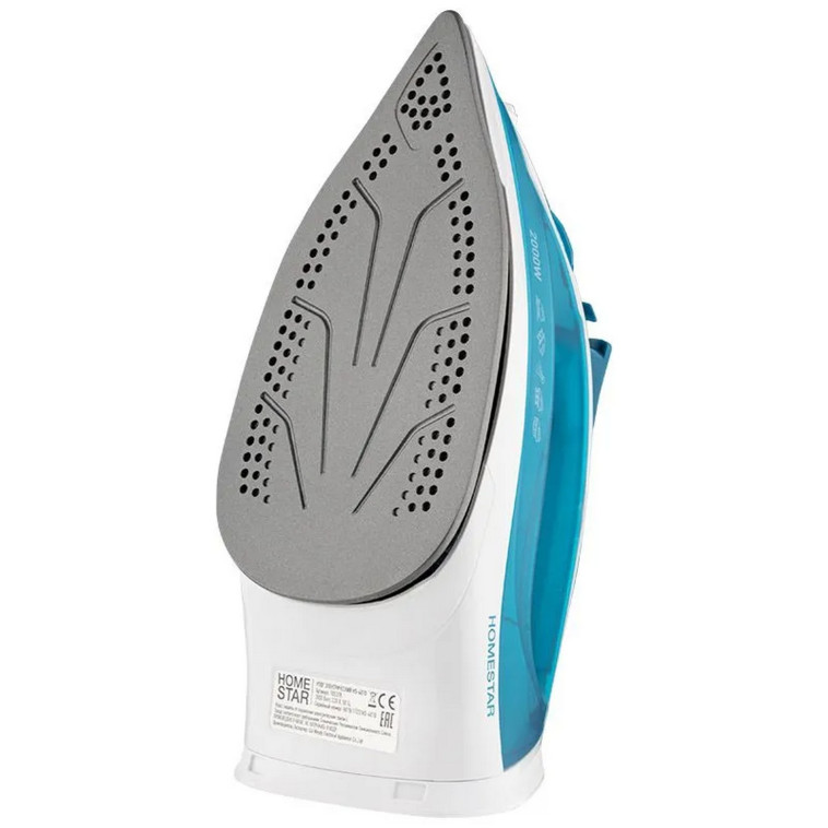 Изображение Утюг 2 кВт тефлоновое покрытие пар бело-синий HS-4010 HomeStar