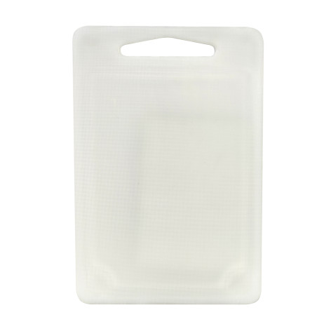 Доска пластиковая разделочная 34х23х0,7 см врезная ручка белый Пласт Луна Baizheng