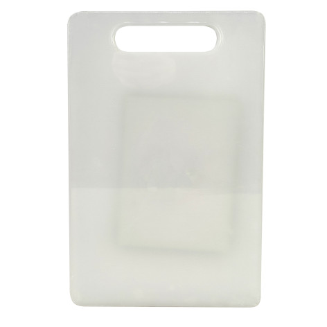 Доска пластиковая разделочная 37х23х0,8 см врезная ручка белый Пласт Baizheng