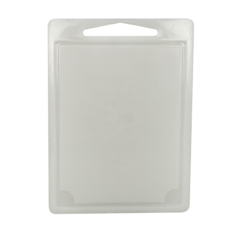 Доска пластиковая разделочная 42х29,3х0,7 см врезная ручка  белый Пласт Луна Baizheng