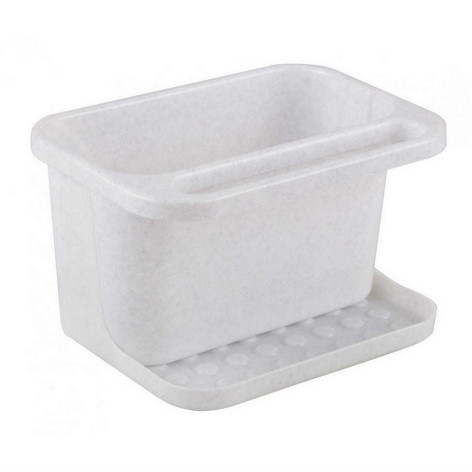 Подставка пластиковая для моющего средства и губки 21,5х15х13 см светлый Мрамор Альтернатива