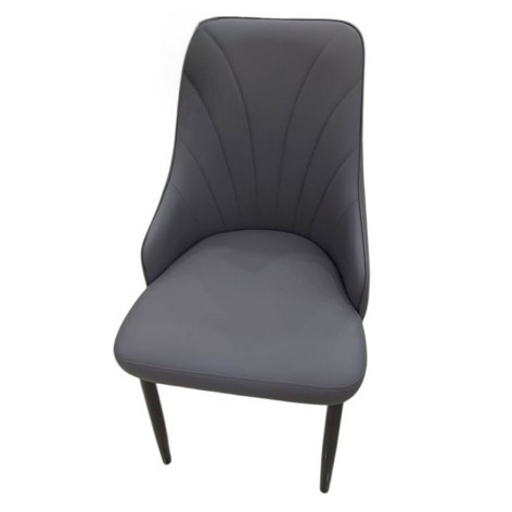 Стул металлический 880*470*450 мм до 150 кг искусственная кожа серый Baizheng